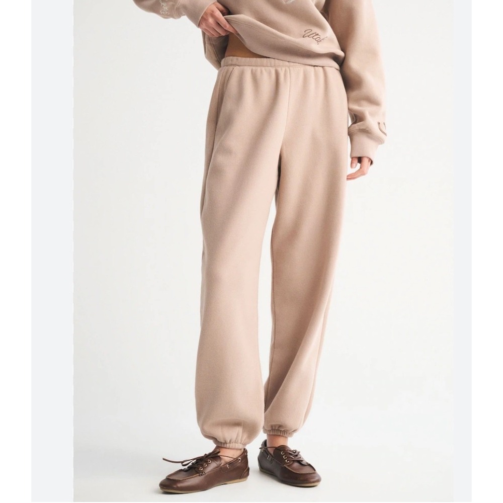 Abercrombie & Fitch High Rise baggy Sunday Sweatpants Brown Joggers XS